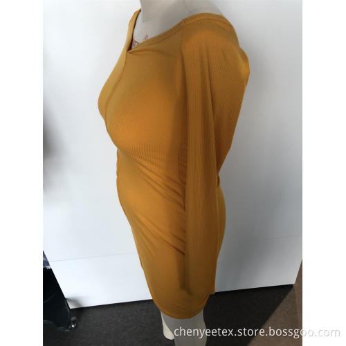 Knit sheath dress with long sleeves